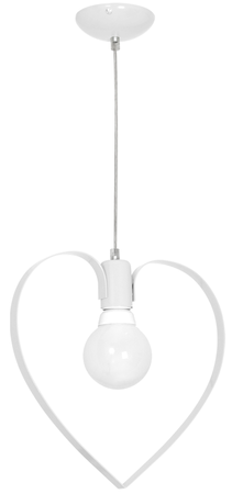 Lampa wisząca AMORE WHITE metalowa 1xE27 biała