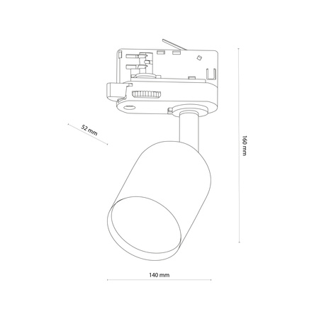 Tk Lighting TRACER TRÓJOBWODOWY WHITE 1xGU10