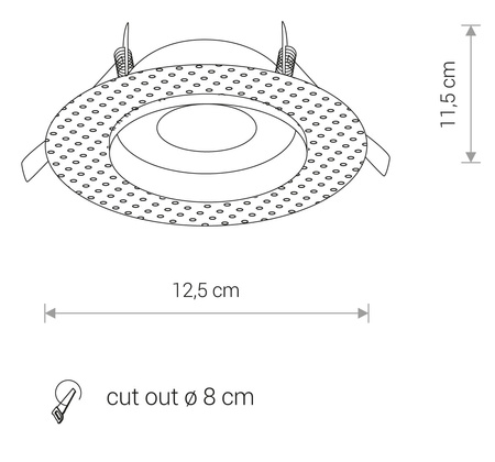 Nowodvorski Lampa punktowa podtynkowa ECHO
