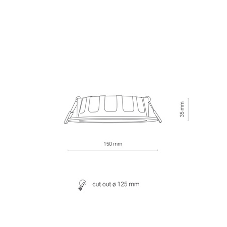 Nowodvorski Lampa podtynkowa biała CL KOS LED 10W