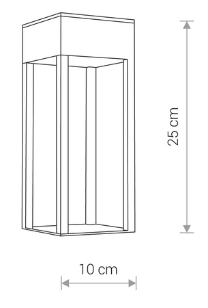 Nowodvorski Kinkiet zewnętrzny natynkowy czarny STRUCTURE LED 