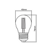 Żarówka FILAMENT LED złota G45 kulka E27 6W ciepła 2700K