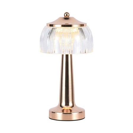 Lampka Biurkowa Nocna V-TAC 1W LED 26cm Ładowanie USB Ściemnianie Złota 