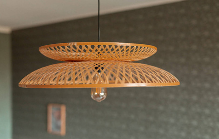 Lampa wisząca  boho ZEN bambusowa duża 60cm TH07
