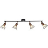 Lampa ruchoma ścienno-sufitowa SOFIA-4 czarna+miedź E14x4