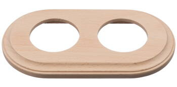 Ramka drewniana podwójna do gniazd i włączników podtynkowych