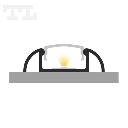 LED P2-1 Profil 1000 mm grafitowy lakierowany RAL 7016 (nr kat 8621017016)