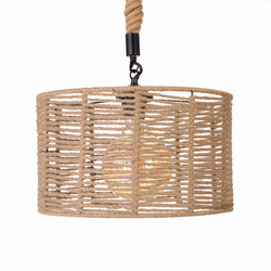 Lampa wisząca jutowa WALEC Boho 30cm E27