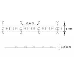 Zestaw taśma LED 24V 5m IP20 2700K zasilacz, włącznik ON/OFF