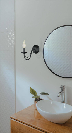Jednoramienna, świecznikowa lampa ścienna K-3993 z serii BARTEZ