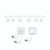 Lampa ścienno-sufitowa PARIS 6 GU10 Biała