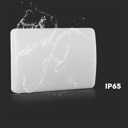 Plafon LED V-TAC SAMSUNG CHIP 12W Czujnik Zmierzchu Biały IP65 CCT IK10 Numer Domu VT-81006 4000K 1100lm 5 Lat Gwarancji