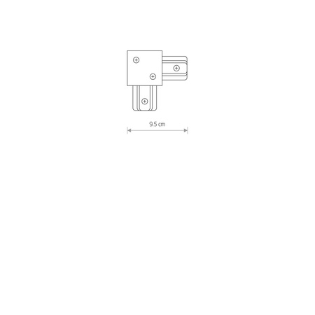 Nowodvorski Złączka do szynoprzewodów czarna PROFILE RECESSED L CONNECTOR 
