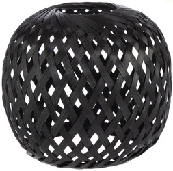 Klosz BOHO bambusowy czarny 12cm TH24