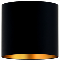 Abażur walec Oro Deluxe czarno złoty 20cm E27