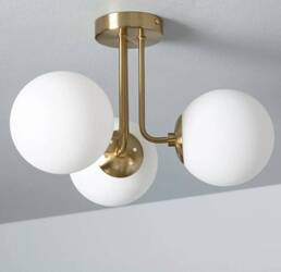 Lampa Sufitowa z Metalu i Szkła Amatler 3xE27