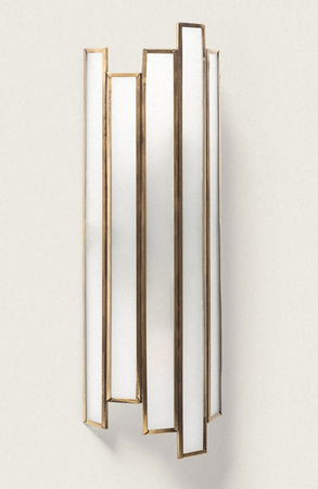 Kinkiet z Metalu i Szkła Bredos 2xE14 złoty