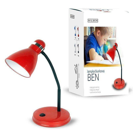 Lampka  biurkowa 1xE27 BEN czerwona