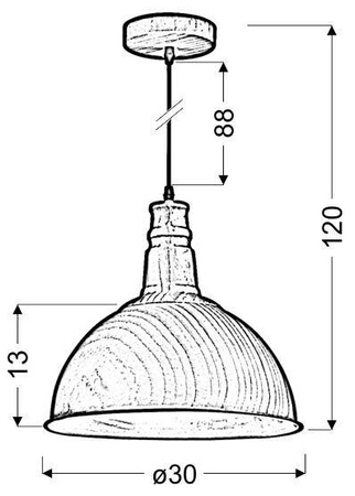 Lampa sufitowa wisząca  Candellux Barn 31-43023  czasza  E27 brąz