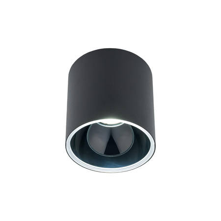 Nowodvorski Lampa punktowa natynkowa czarna tuba HALO 