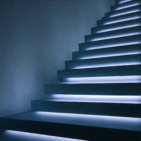 Taśma LED COB 320LED 24V IP67 10W/m kolor niebieski 5m