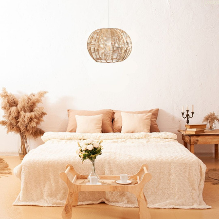 Klosz drewniany Serenity walec rattan
