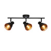 Lampa ścienna/sufitowa czarna klosz miedziany 3xE14 40W Neria 