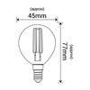 Żarówka Filament  LED G45 kulka E14 5,5W 806lm 3000K