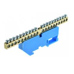 Listwa zerowa zacisk LZU-20-B (10x16+10x16) NIEBIESKA