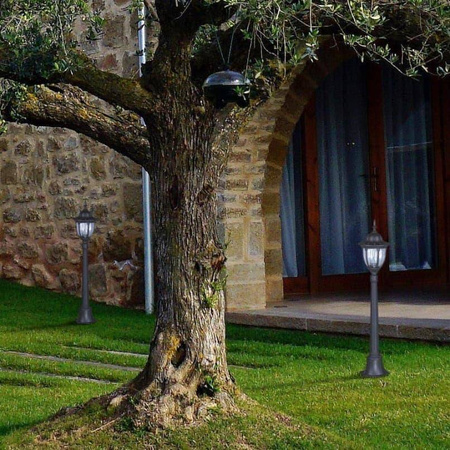 Ponadczasowa latarnia do ogrodu K-6007A/L CZARNY z serii VASCO