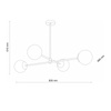 Lampa sufitowa SARIUS Black 4xG9 wysoka
