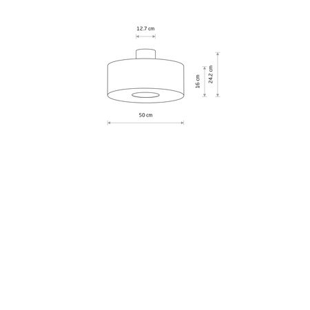 Lampa sufitowa AMARELA M czarny melanż tkanina 50cm Nowodvorski 11658