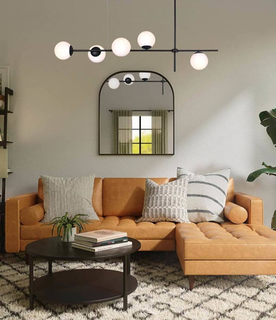 Okazała lampa sufitowa z pięcioma matowymi kloszami K-4738 serii VUELTA