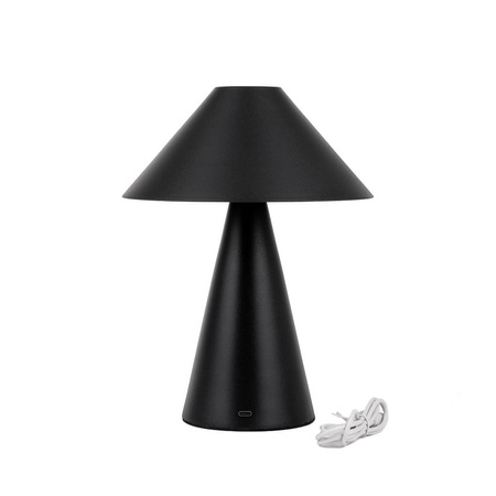 Lampka Biurkowa Nocna V-TAC 3W LED 24cm Ładowanie USB Ściemnianie Czarna VT-1051 3000K-6000K 200lm