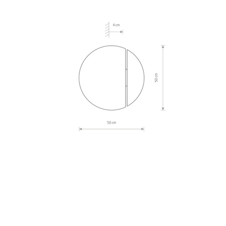 Nowodvorski Kinkiet z włącznikiem drewniany SUN LED 