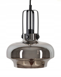 Lampa wisząca szklana szara lustrzana Asana 1xE27