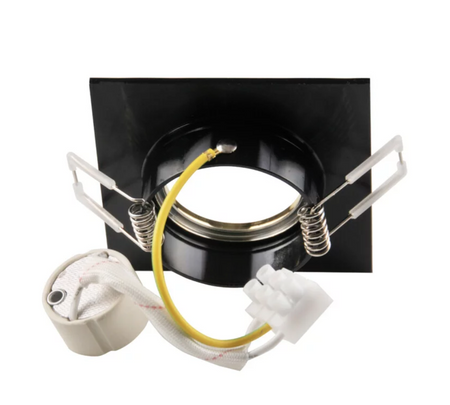 Oprawa podtynkowa FEBE kwadratowa czarno-złota z oprawką GU10