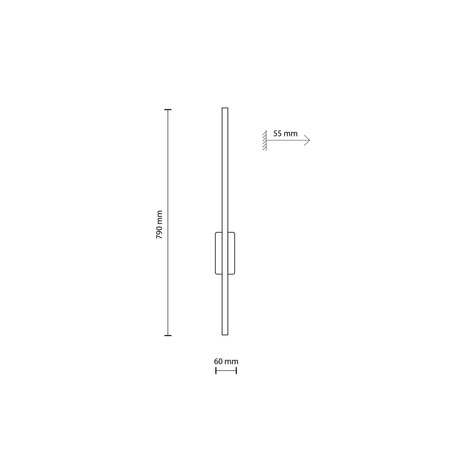 Tk Lighting FLASH WOOD ORZECH kinkiet 1 LED M