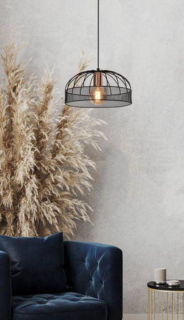 Lampa wisząca czarna metalowa regulowana 40W E27 Levi 31-78469