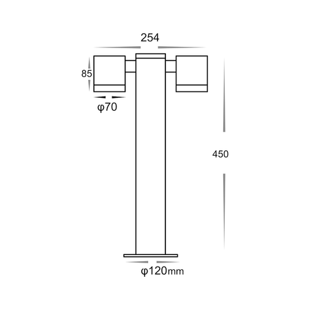 Słupek Ogrodowy Ketto 2xGU10 IP44