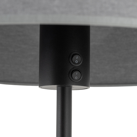 Nowodvorski Lampa podłogowa z lampką do czytania szara HOTEL PLUS 