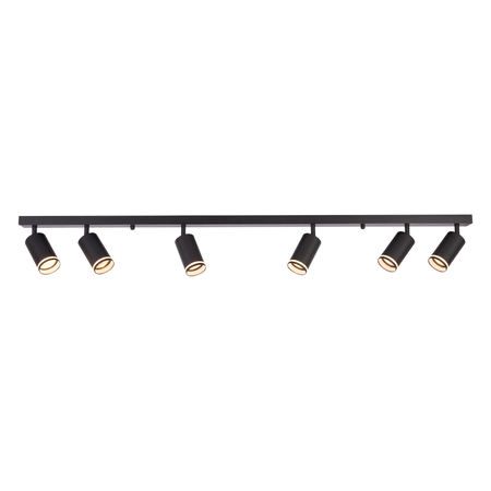 Oprawa Pipe Ring Spot Czarny 6xGU10