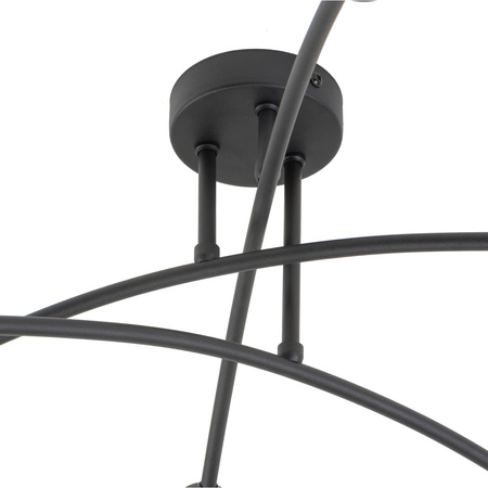 Lampa sufitowa HELIX BLACK 6xE27
