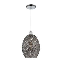 Elegancka stylowa lampa wisząca 1xE27 chrom