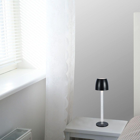 Lampka Biurkowa Nocna V-TAC 3W LED Ładowanie Ściemnianie Czarna 
