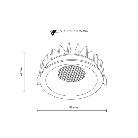 Tk Lighting NEXUS WHITE CCT 12W oczka podtynkowe