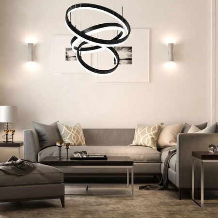 Oprawa Zwieszana LED V-TAC 82W Soft Light Chandelier Ściemnianie Czarny VT-82-3 3000K 6500lm 3 Lata Gwarancji