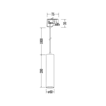 Oprawa Pipe Track Zwis Czarny 1xGU10 3-obwodowy