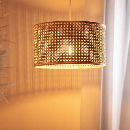 Naturalna lampa wisząca rattanowa E27 Boho Mampa