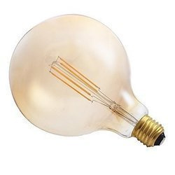 Żarówka dekoracyjna LED E27 G125 4W 2200K amber kula